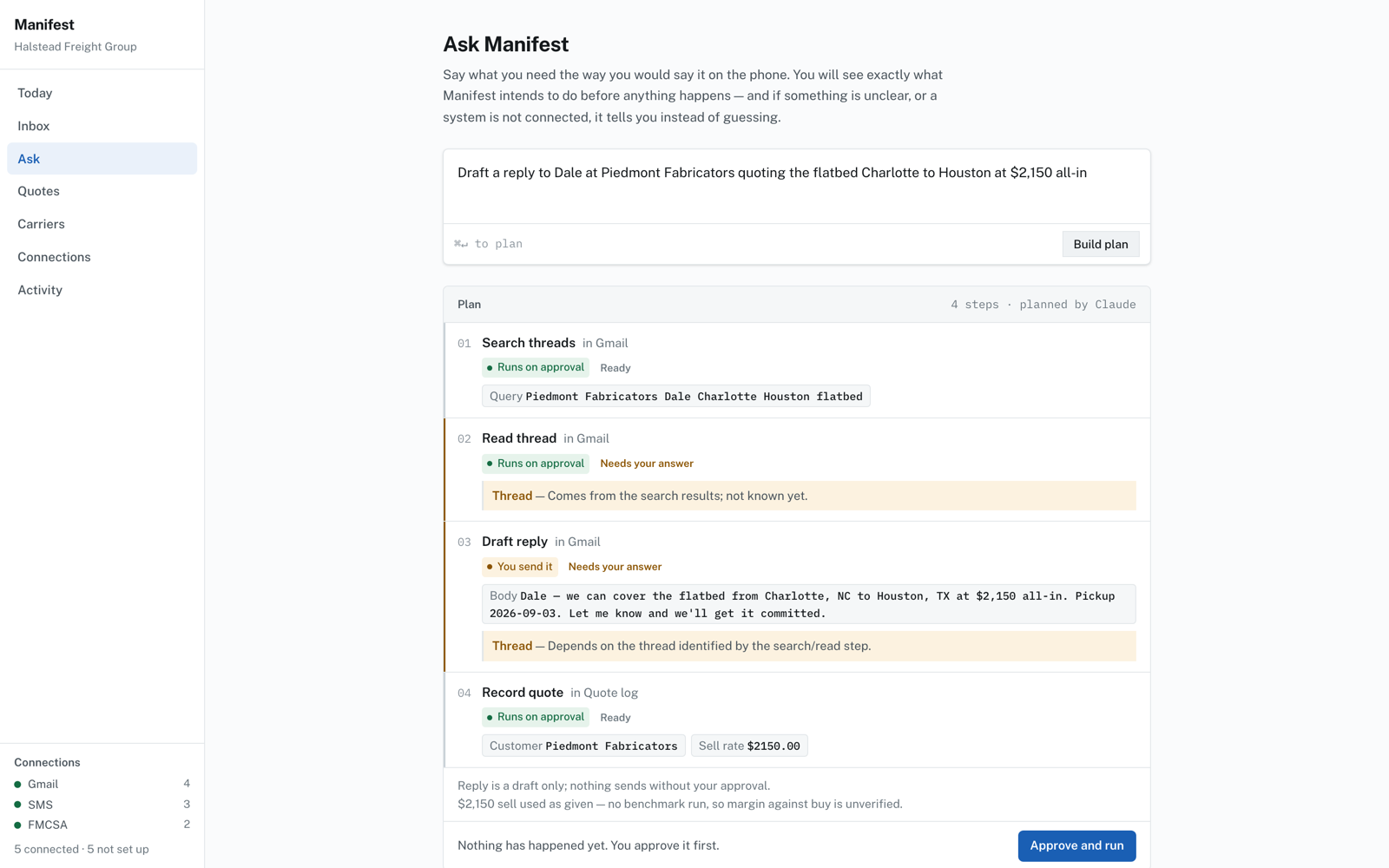 Drafted reply